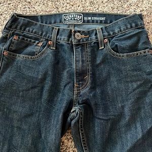 Men’s Levi slim straight jeans, 30X32